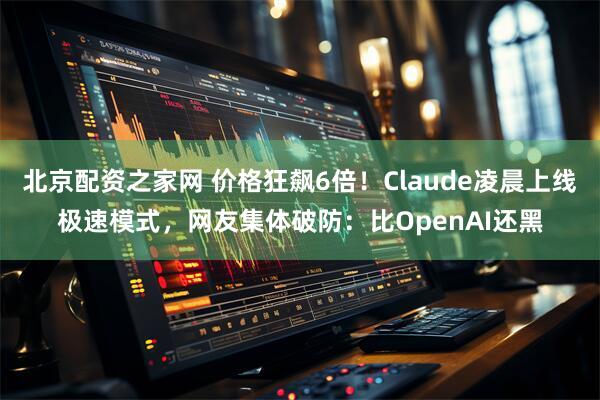 北京配资之家网 价格狂飙6倍！Claude凌晨上线极速模式，网友集体破防：比OpenAI还黑