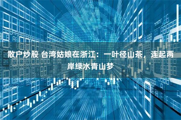 散户炒股 台湾姑娘在浙江：一叶径山茶，连起两岸绿水青山梦